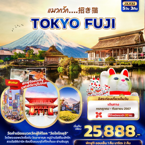 JXJ132 :แมวกวัก TOKYO FUJI 5วัน3คืน